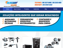 Tablet Screenshot of alucampmaquinas.com.br